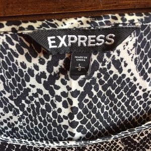 Express Tops - Black & White Print EXPRESS Blouse Express Tops - Black & White Print EXPRESS Blouse